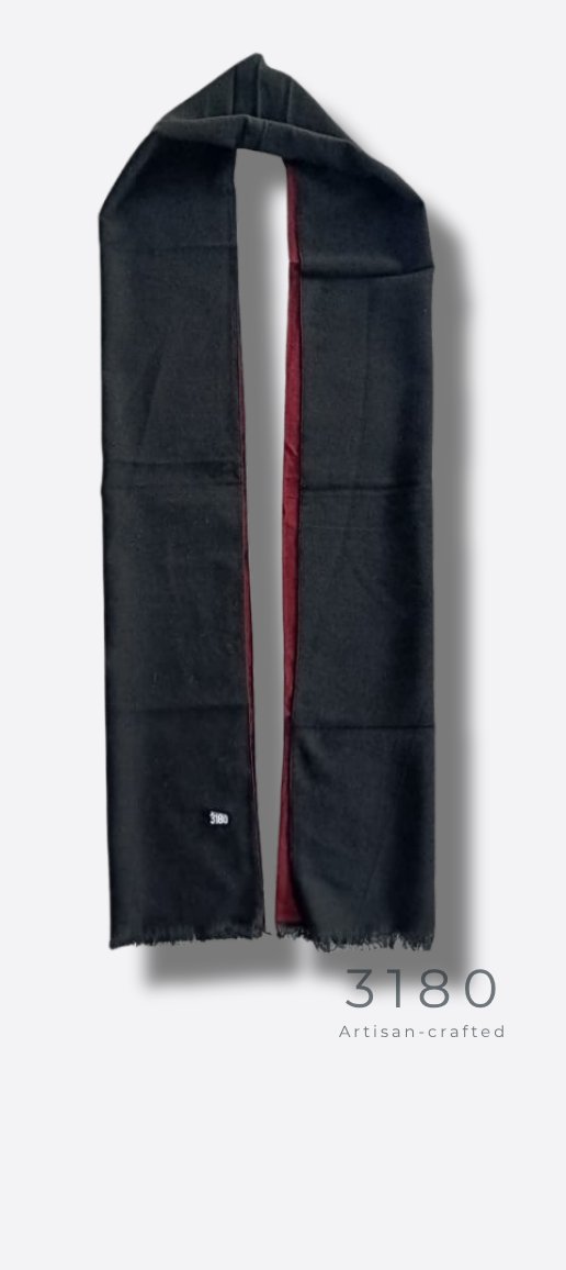 3180 Unisex Reversible Winter Muffler - Maroon & Black