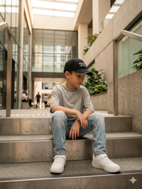 3180 | MINI-TYPO 01 Kids’ Premium Contrast Summer Cap