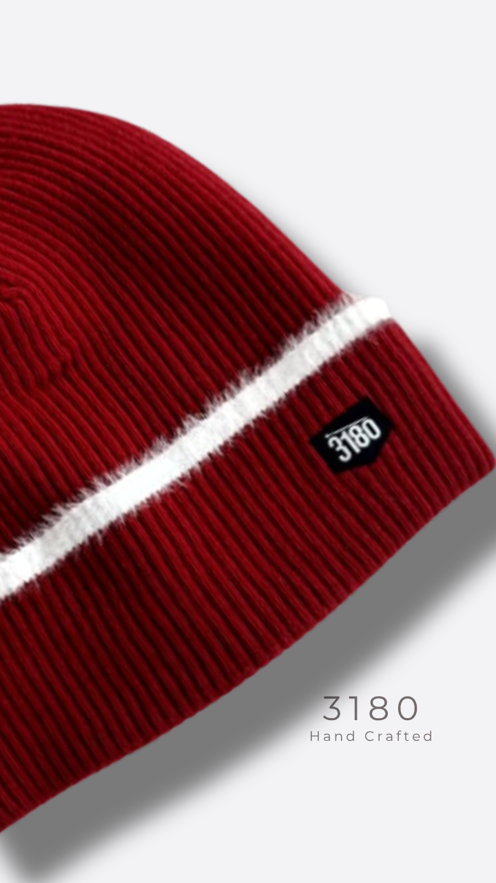 3180 Women's Fabric-Lined Reversible Winter Beanie – Vibrant Red
