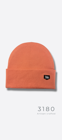 Unisex Ribbed Knit Beanie – Neon Orange | 3180