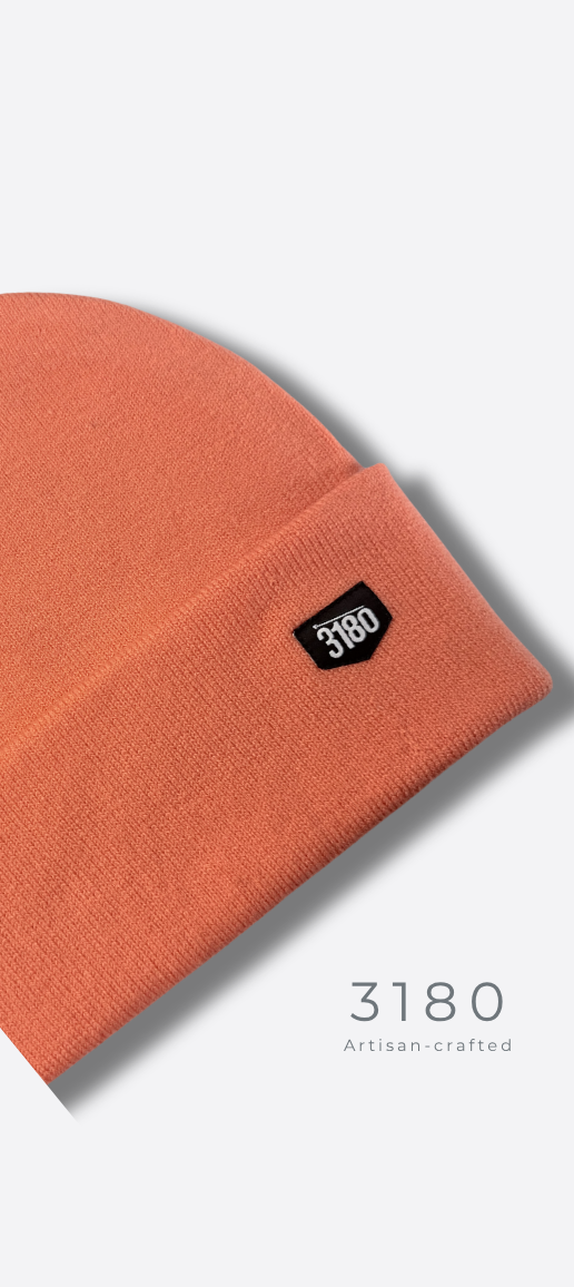 Unisex Ribbed Knit Beanie – Neon Orange | 3180