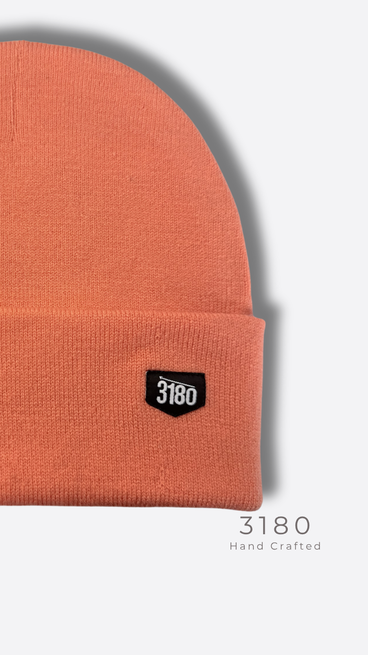Unisex Ribbed Knit Beanie – Neon Orange | 3180