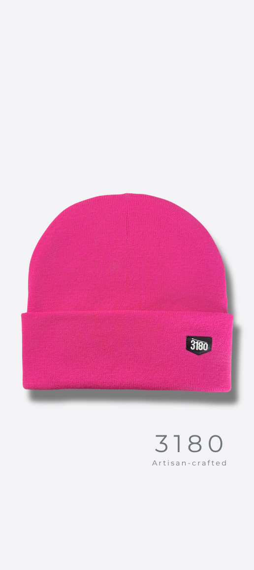Unisex Reversible Winter Beanie – Neon Hot Pink | 3180