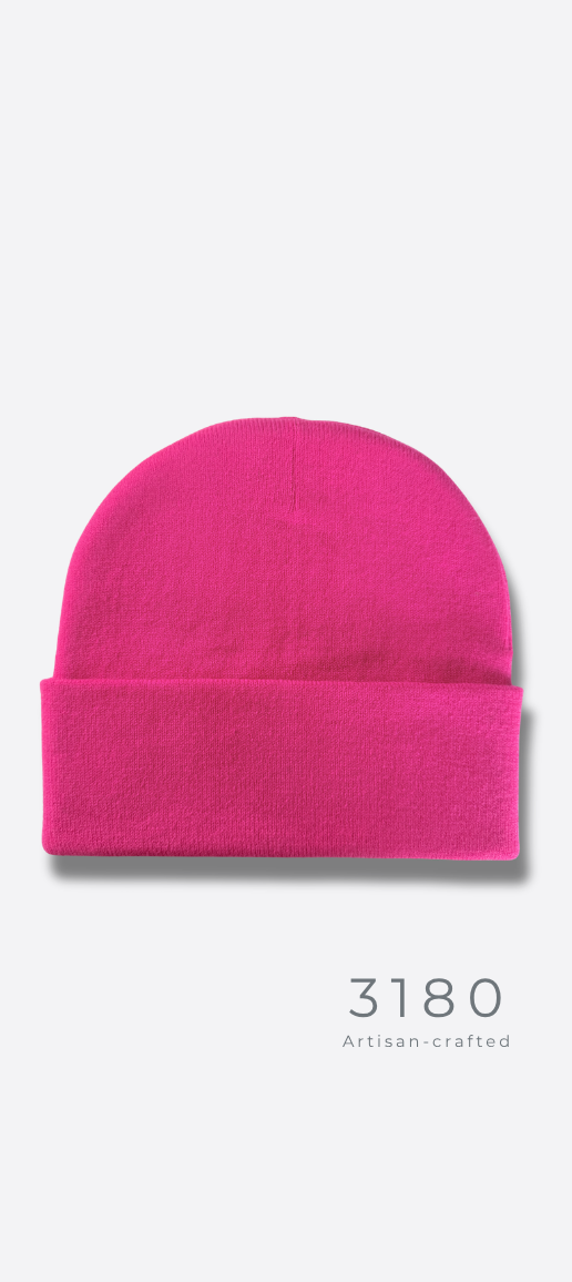 Unisex Reversible Winter Beanie – Neon Hot Pink | 3180