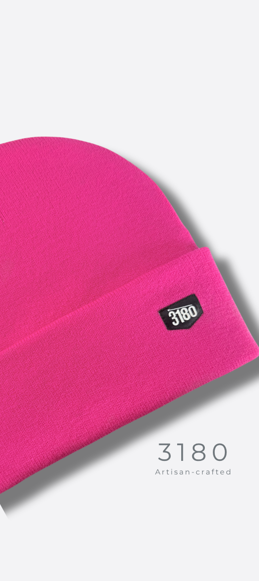 Unisex Reversible Winter Beanie – Neon Hot Pink | 3180