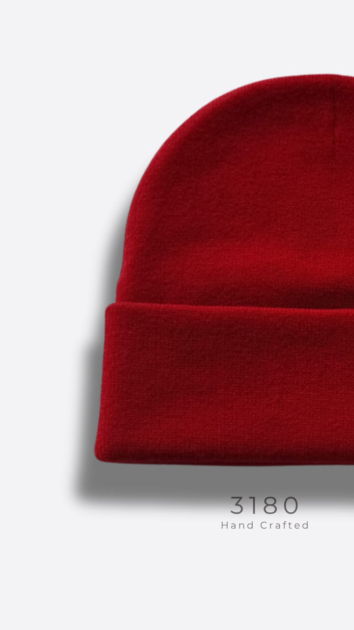Unisex Reversible Winter Beanie – Vibrant Red | 3180