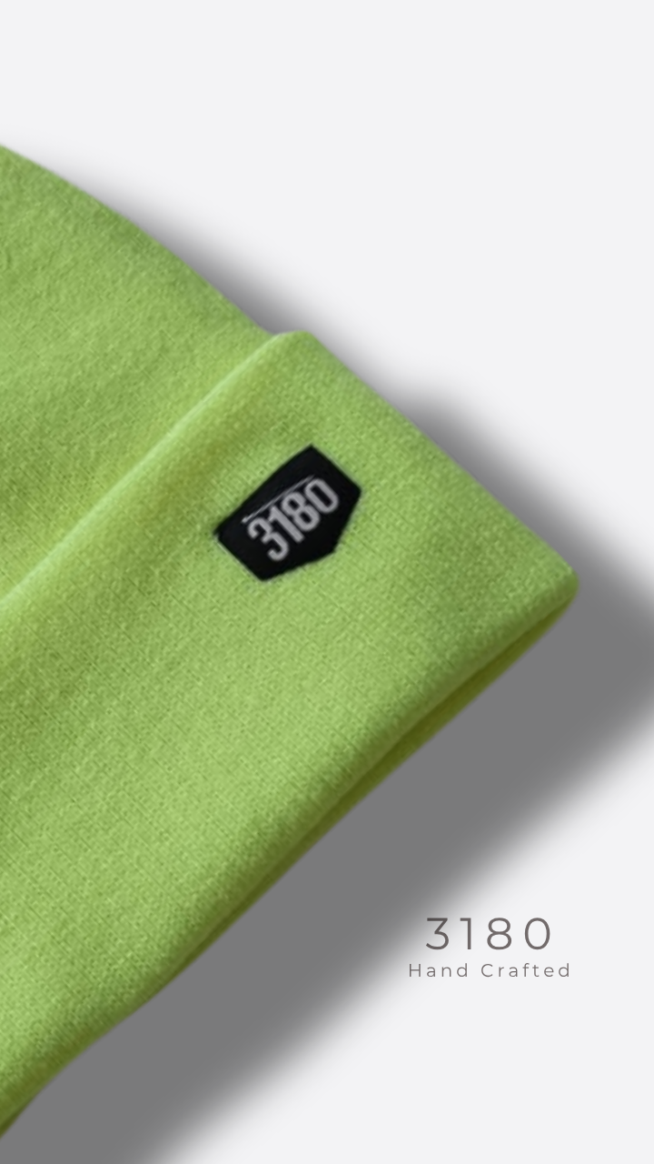 3180 Unisex Reversible Winter Beanie - Neon Lime Green