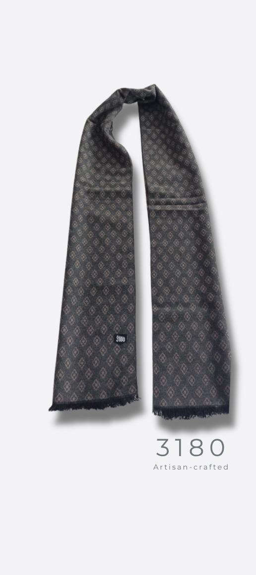 Unisex Patterned Winter Muffler – Chocolate Brown | 3180