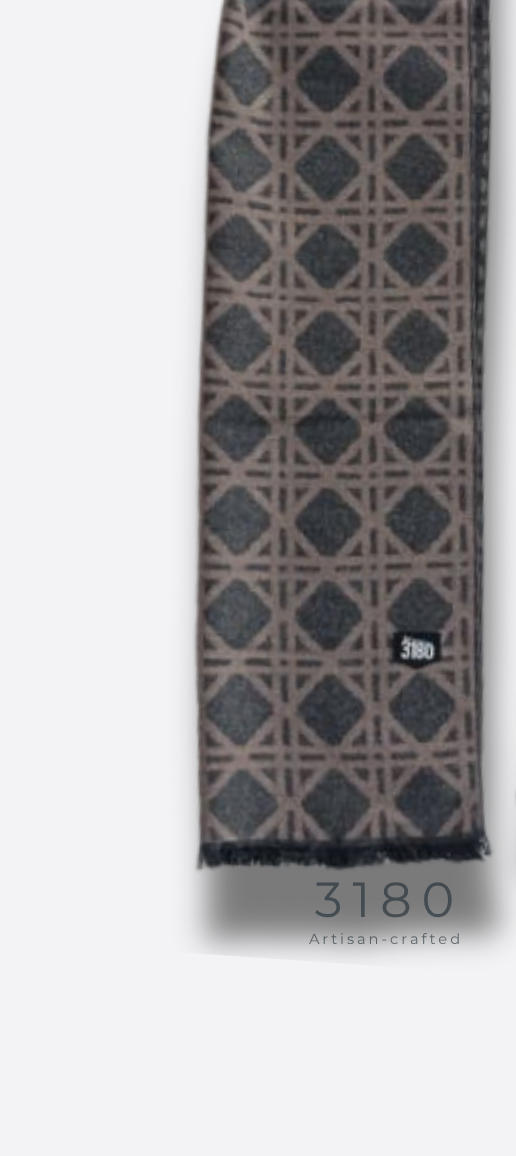 Unisex Patterned Winter Muffler – Chocolate Brown | 3180