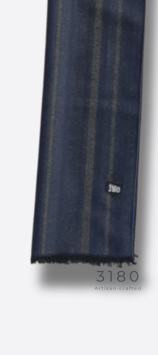 Unisex Pinstripe Winter Muffler – Navy Blue | 3180