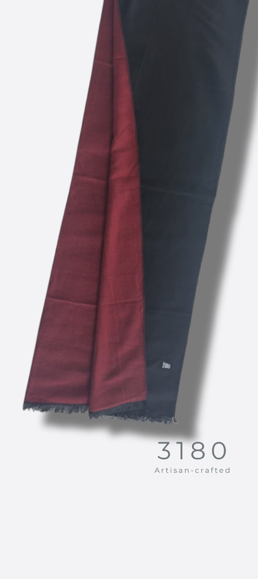Unisex Reversible Winter Muffler – Maroon & Black | 3180