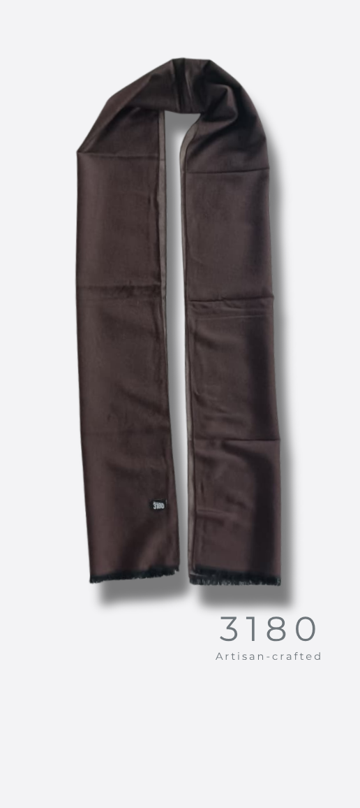 Unisex Reversible Winter Muffler – Dark Brown & Taupe | 3180