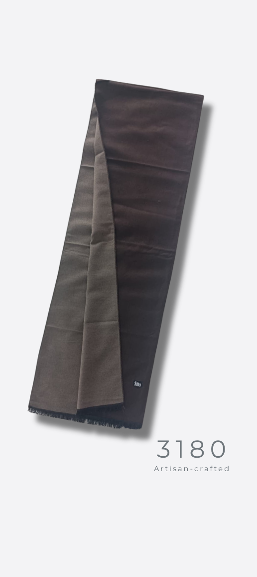 Unisex Reversible Winter Muffler – Dark Brown & Taupe | 3180