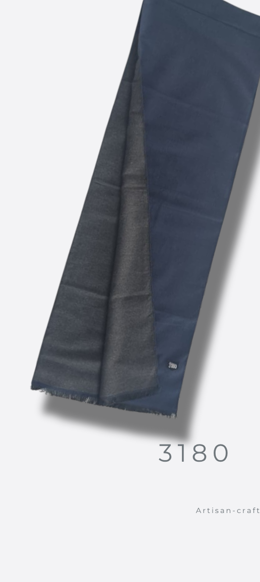 Unisex Reversible Winter Muffler – Navy Blue & Dark Grey | 3180