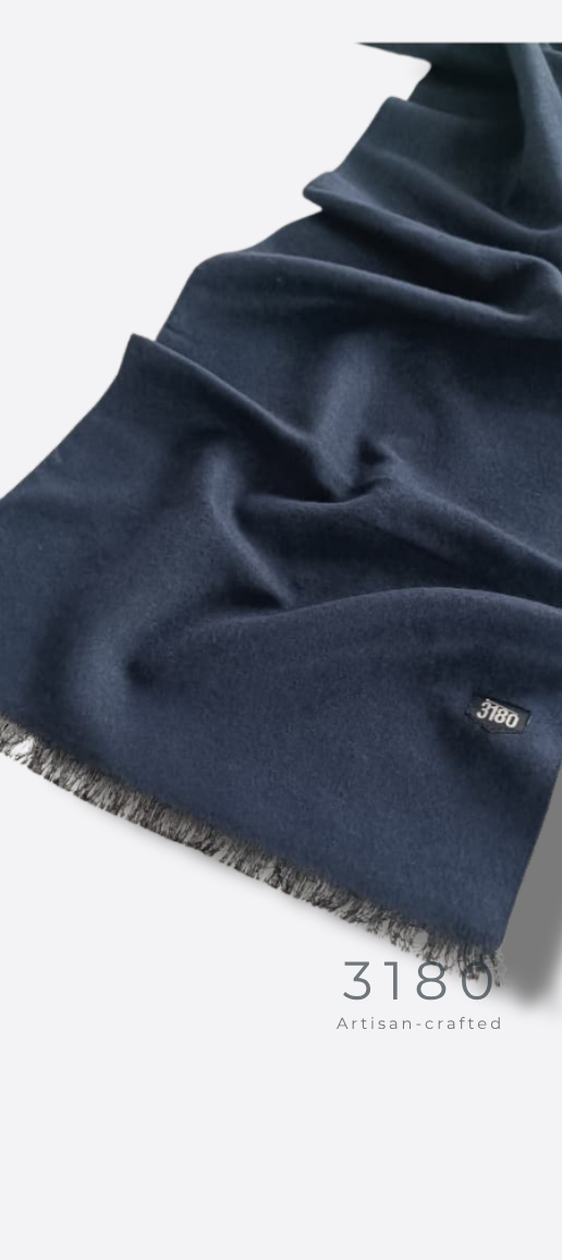 Unisex Reversible Winter Muffler – Navy Blue & Dark Grey | 3180