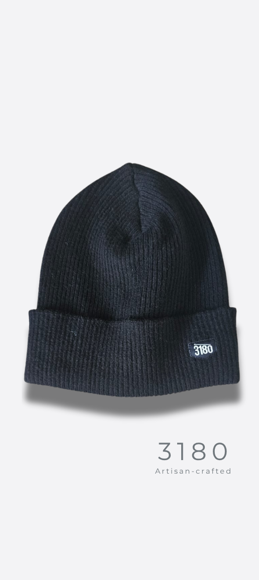 Unisex Fabric-Lined Winter Beanie – Classic Black | 3180