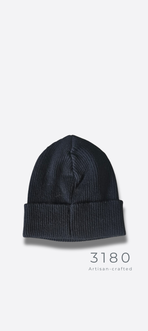 Unisex Fabric-Lined Winter Beanie – Classic Black | 3180