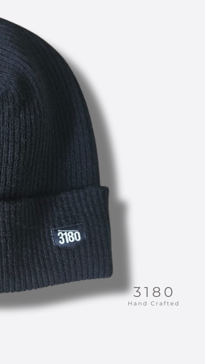 Unisex Fabric-Lined Winter Beanie – Classic Black | 3180